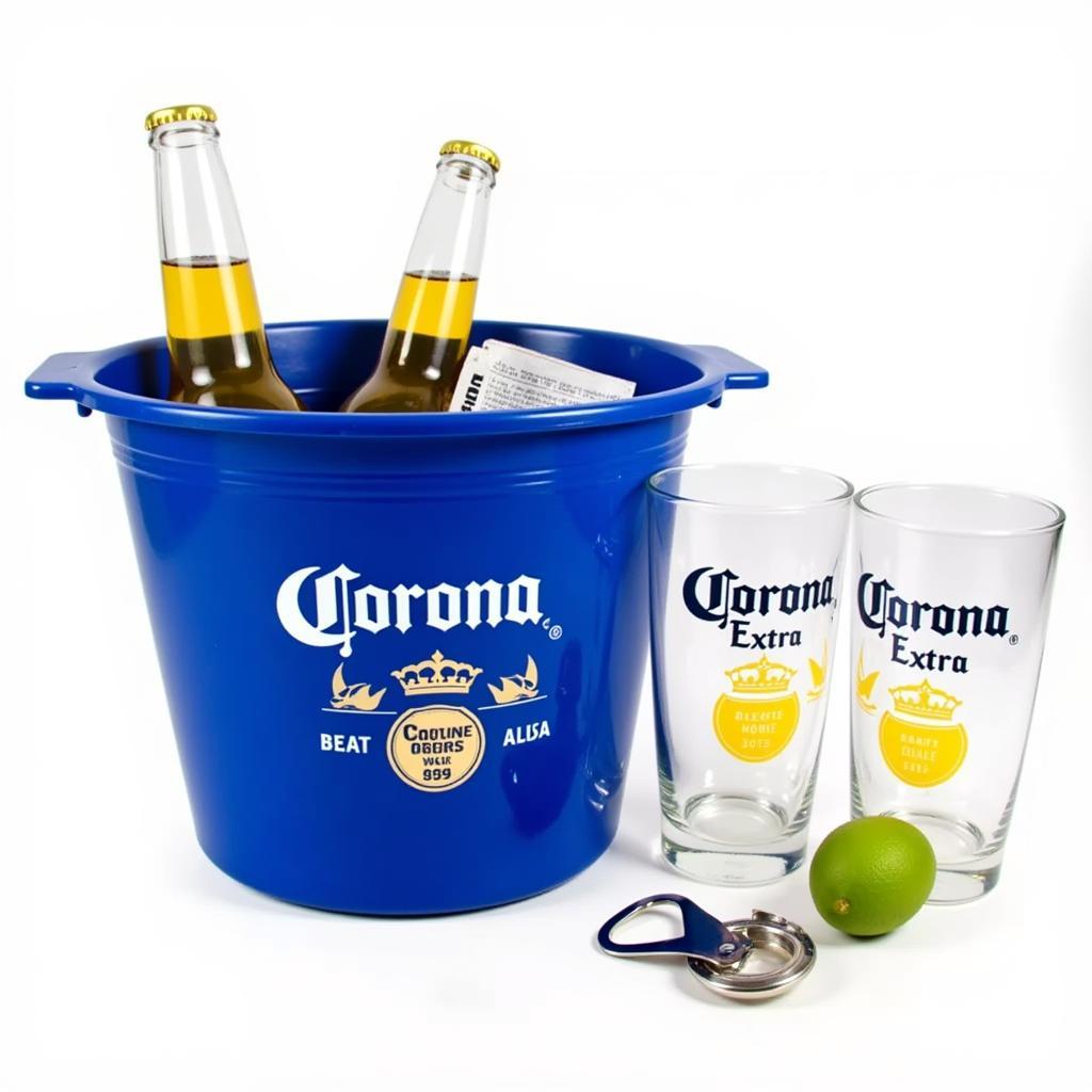 Corona Beer Bucket Gift Set Contents