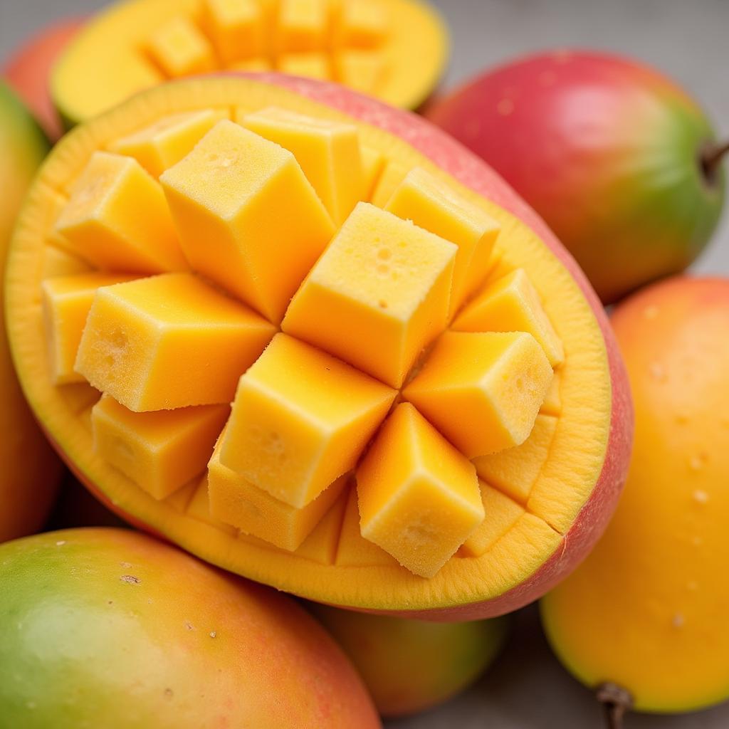 Close-up of a cotton candy mango