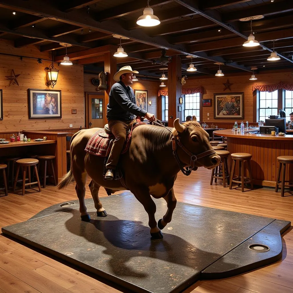 Country Themed Bar in Boston with Mechanical Bull