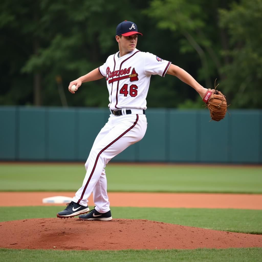 Craig Kimbrel in his Atlanta Braves jersey