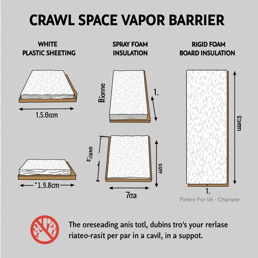 Different crawl space vapor barrier options