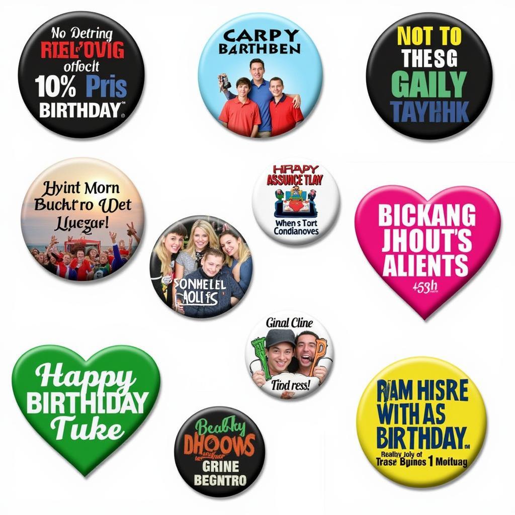 Creative birthday button designs