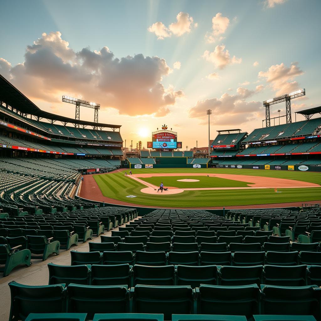 Panoramic View of Crosley Field Seats