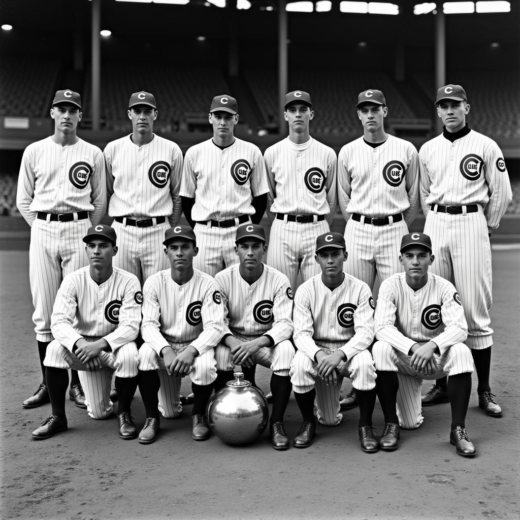 Chicago Cubs 1908 World Series Champions Team Photo