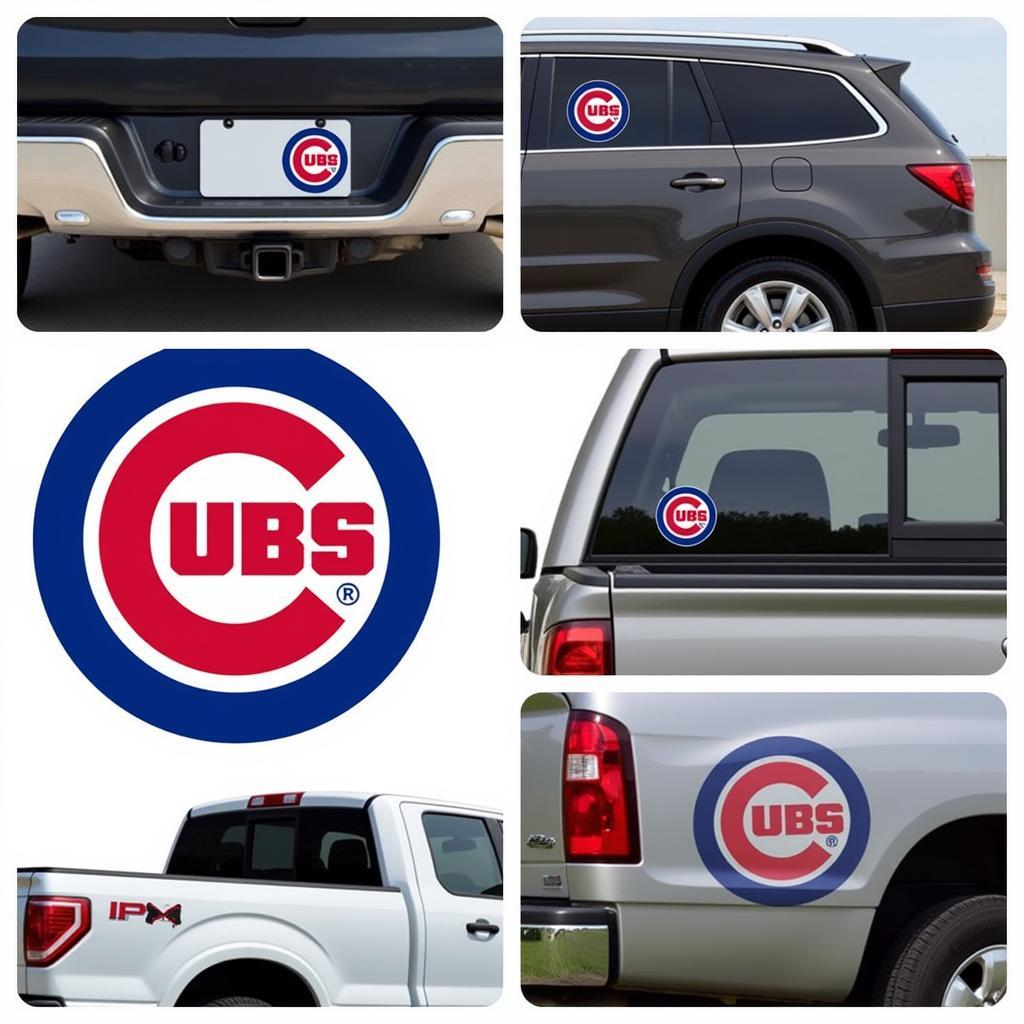 Cubs Car Decal Placement Options