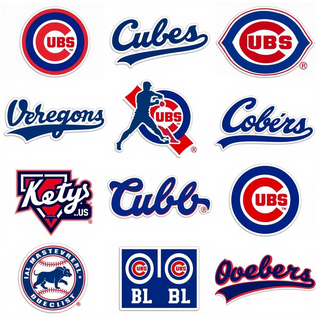 A Variety of Cubs Car Decals