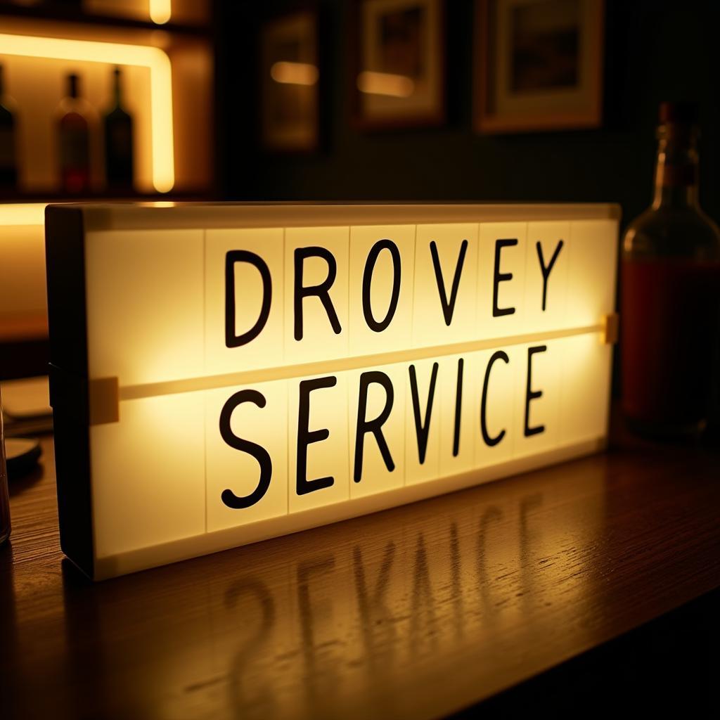 Custom Bottle Service Light Up Sign