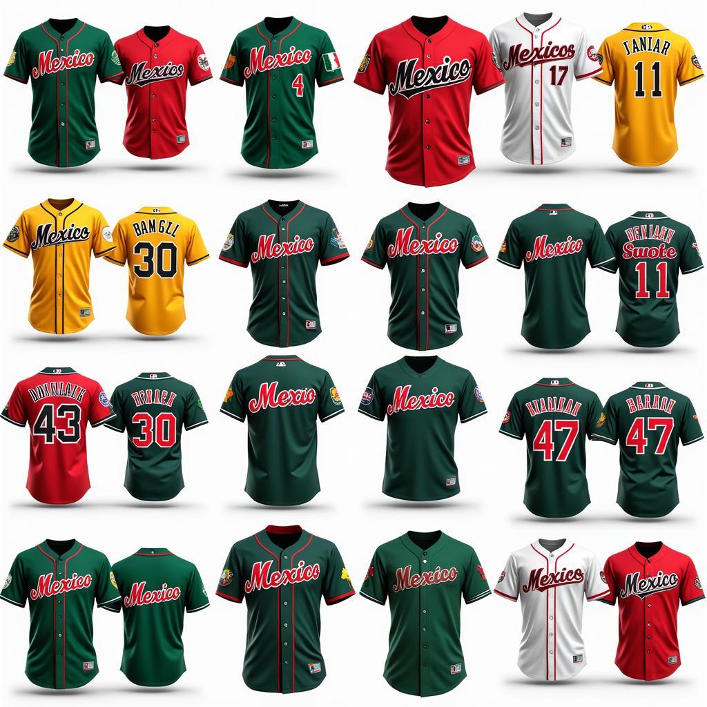 Custom Mexico Baseball Jersey Design Inspiration