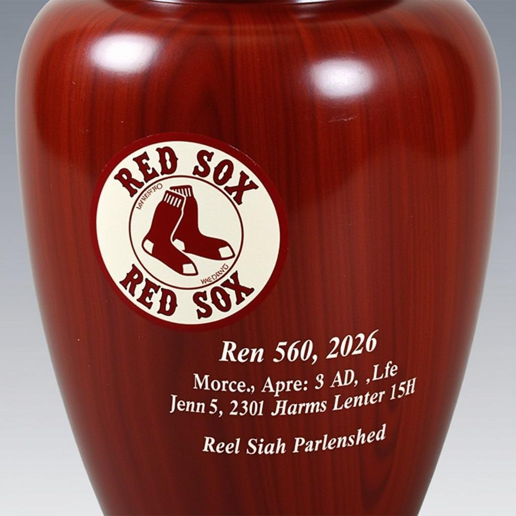 Custom Engraved Red Sox Urn