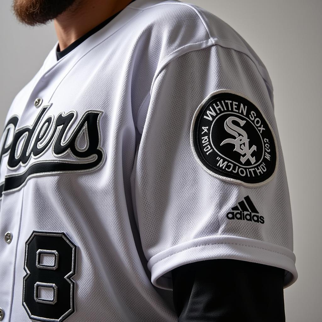 Personalized Details on a White Sox Jersey