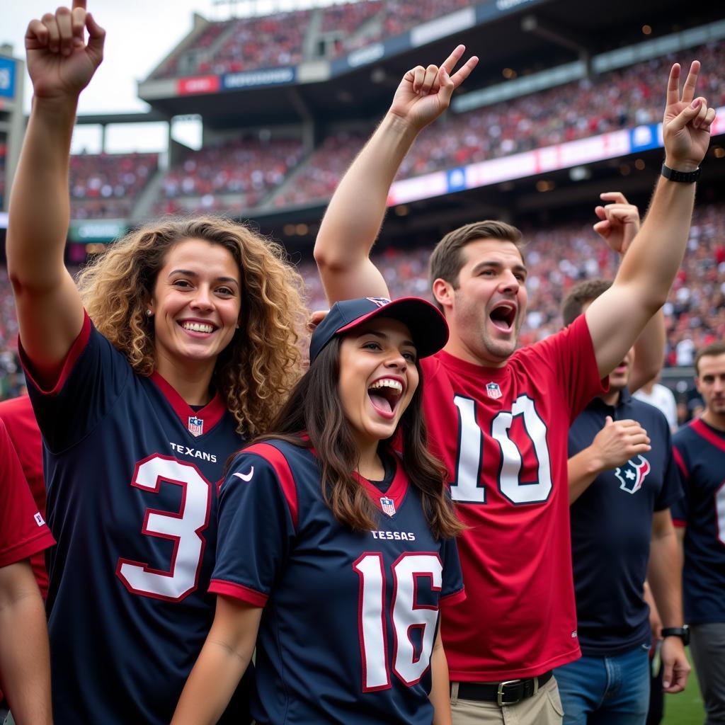 Dallas Texans Fans Celebrating a Touchdown