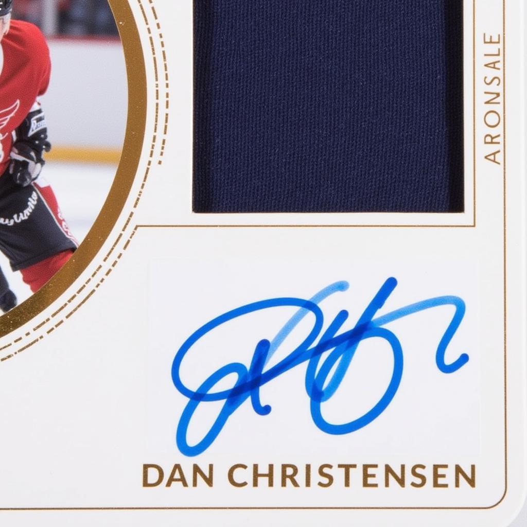 Dan Christensen Autographed Memorabilia Card