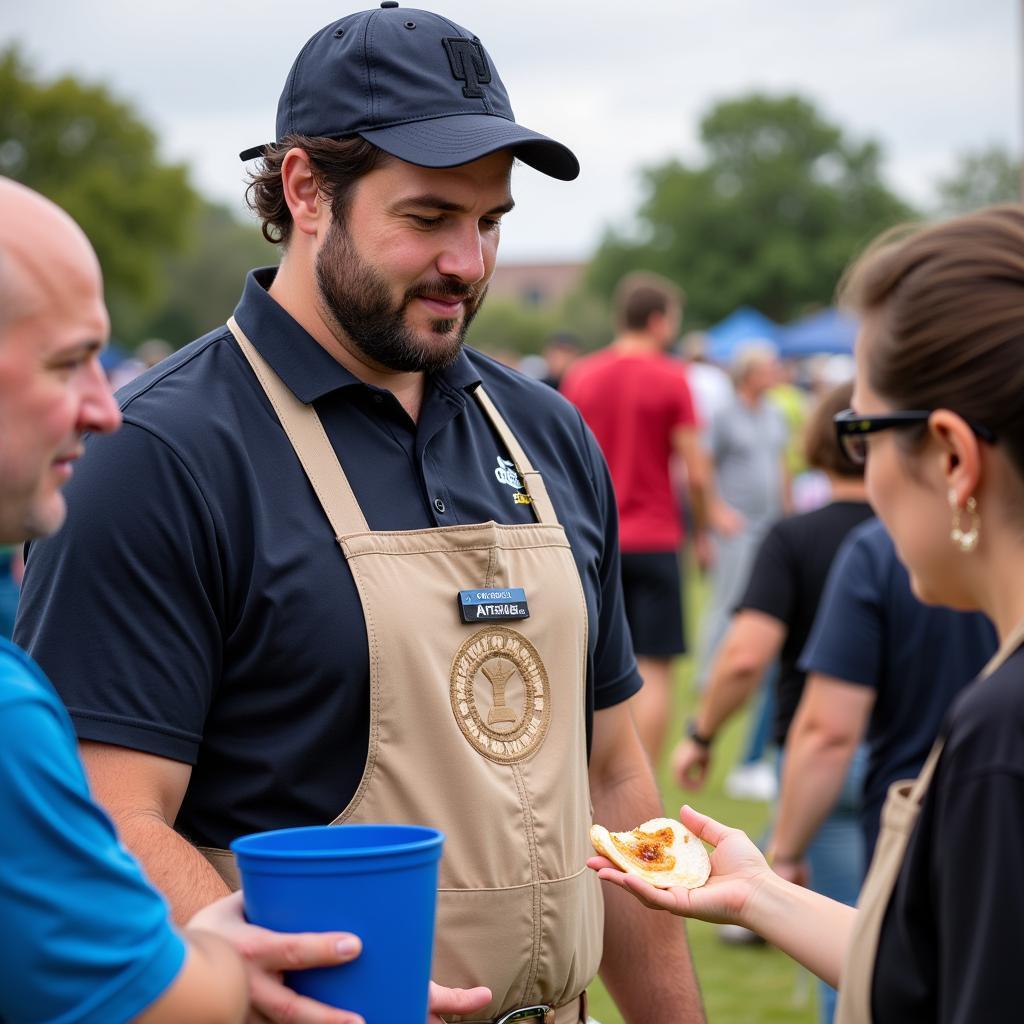 Daniel Murphy volunteering at a local charity event