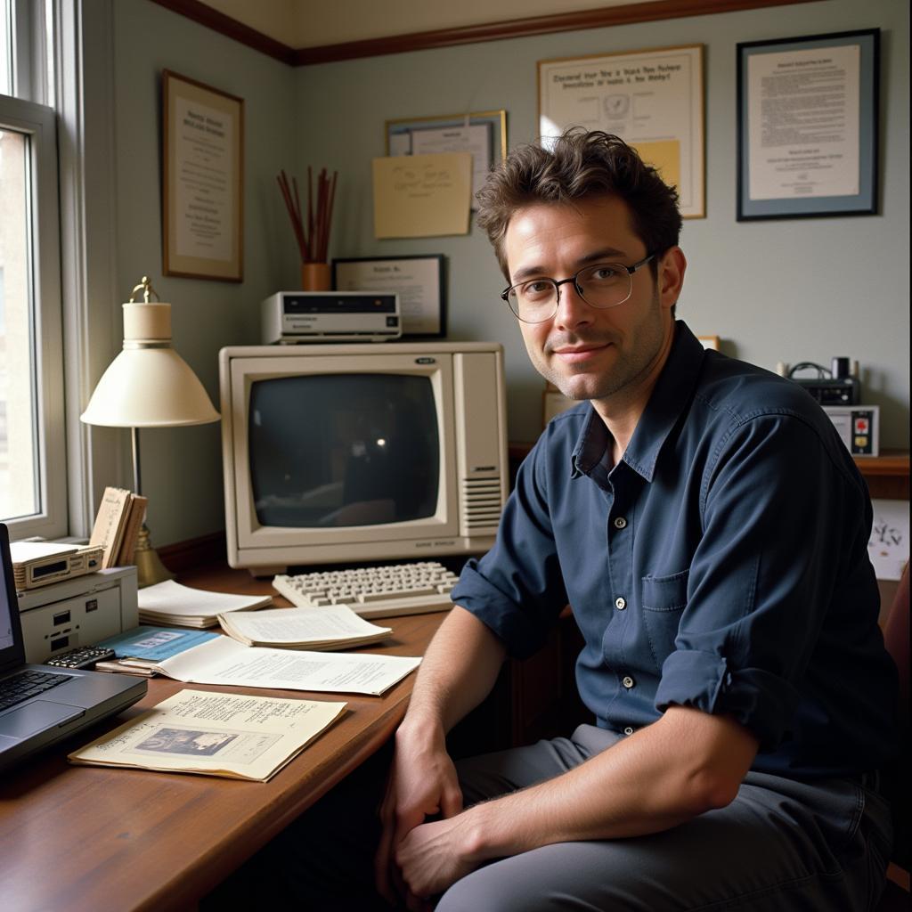 Daryl Heller in his early career, working in his first office