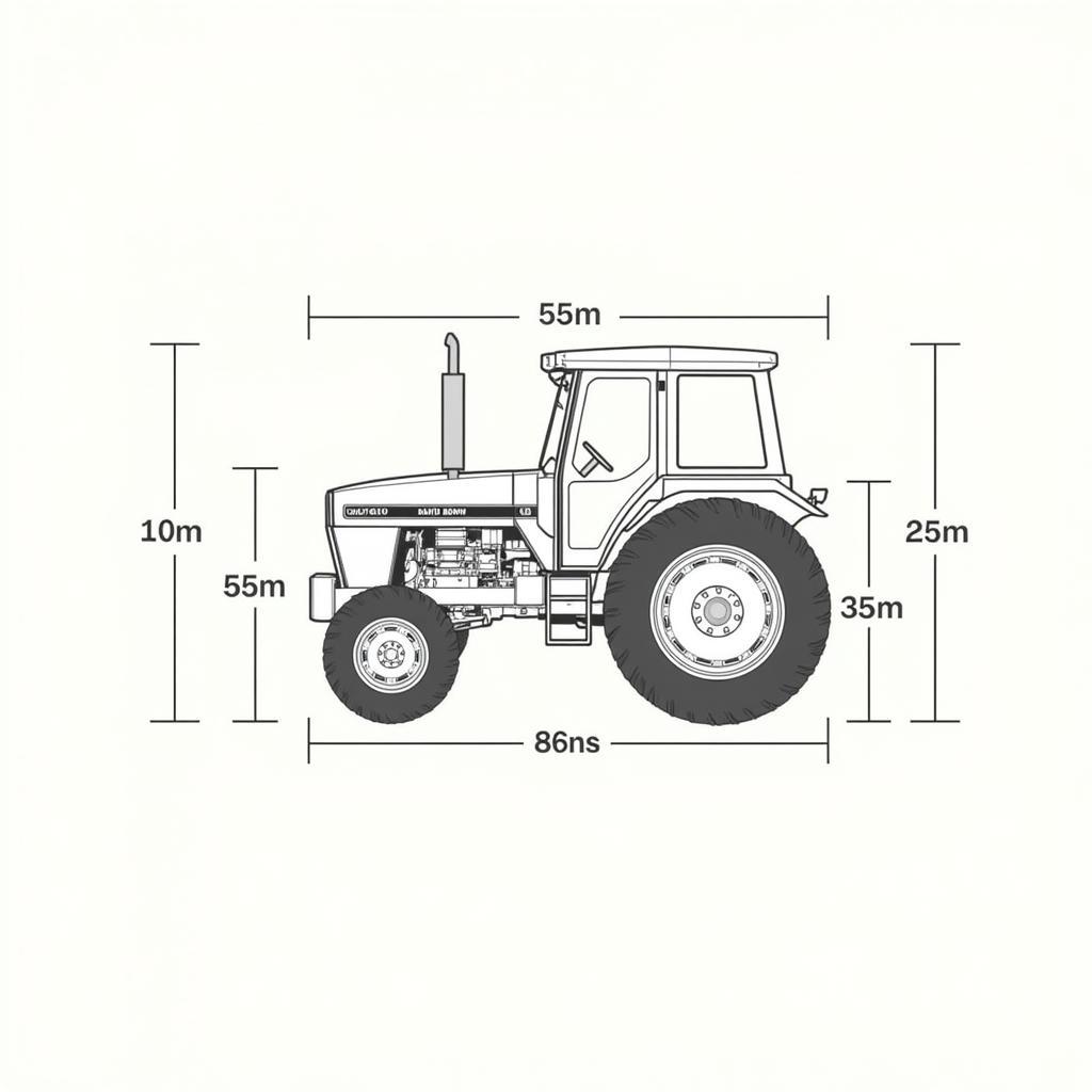 Diagram of David Brown 990 Dimensions