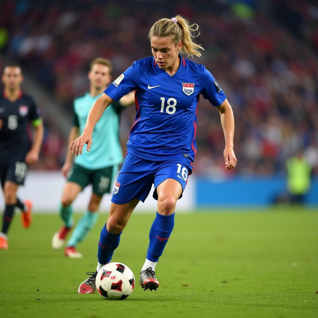 Frenkie de Jong in Blue National Team Shirt