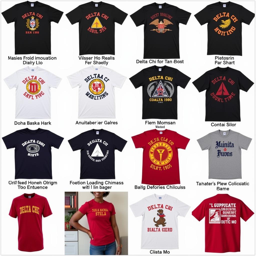 Variety of Delta Chi shirt designs