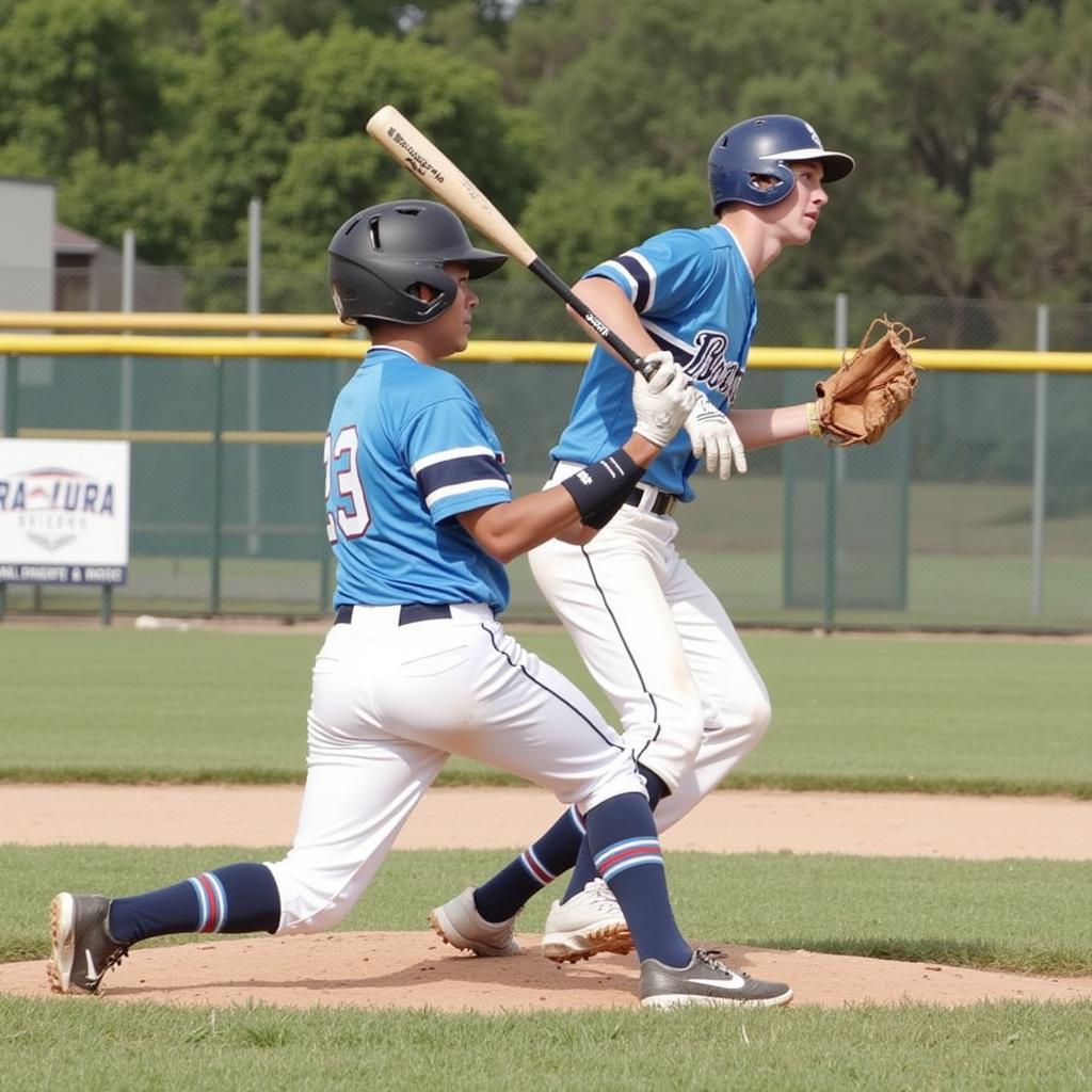 Desert Christian Baseball Game Action