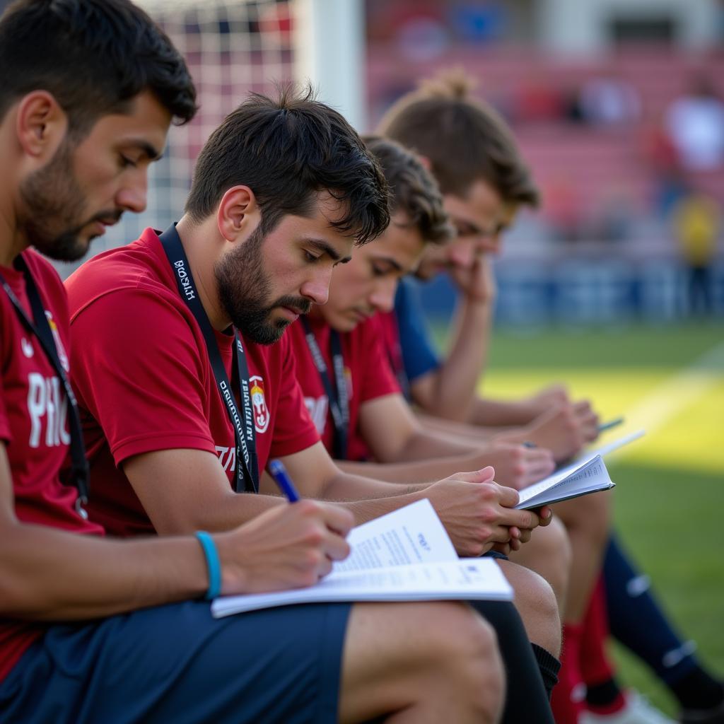 Soccer scouts observing players at the Desert Fall Classic