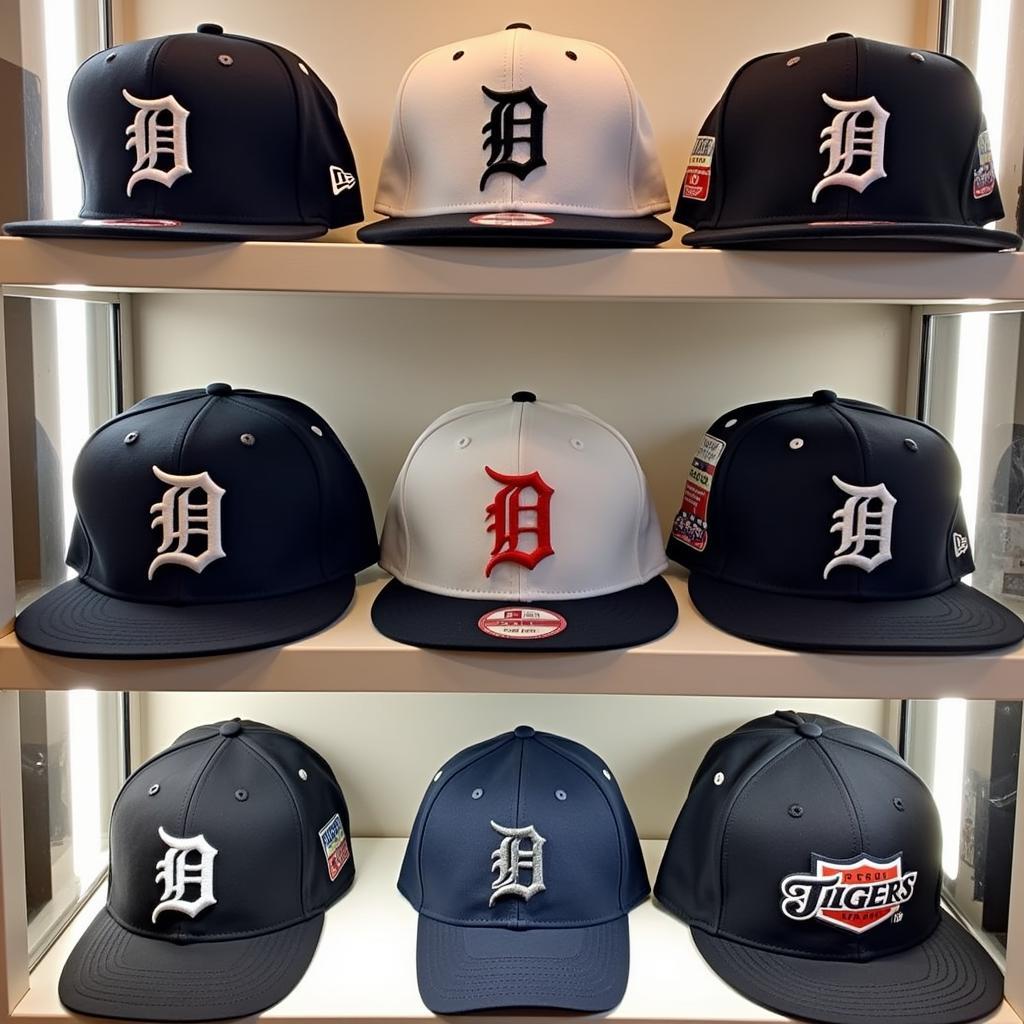 Various Detroit Tigers Hat Styles