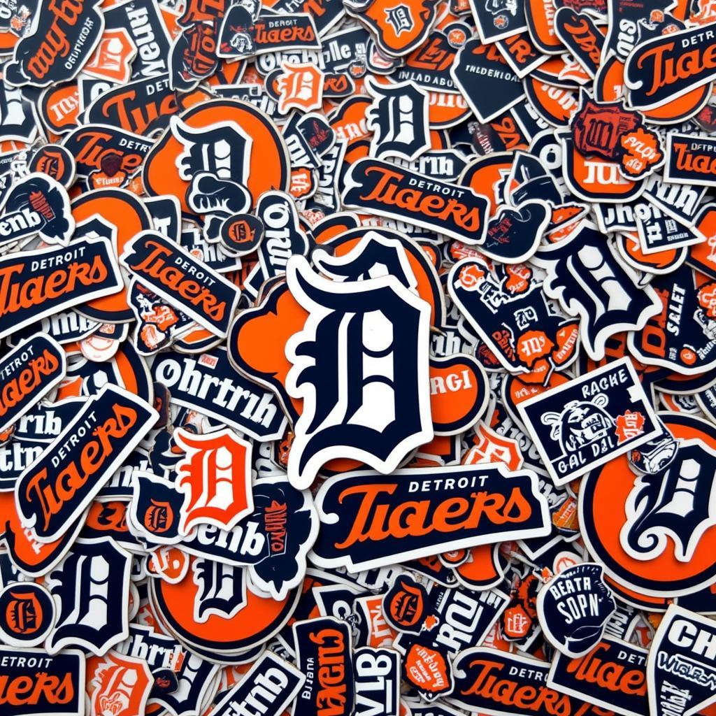 A Diverse Collection of Detroit Tigers Stickers