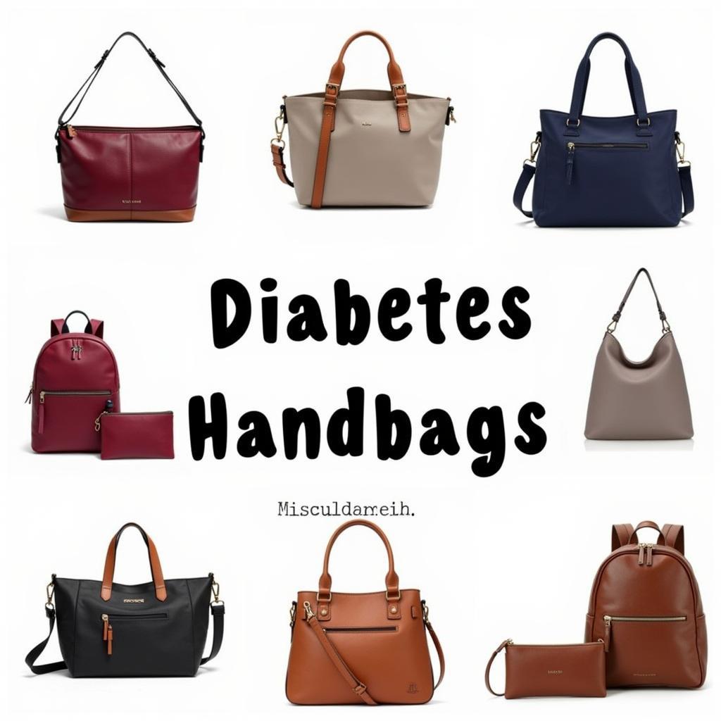 Different styles of diabetes handbags