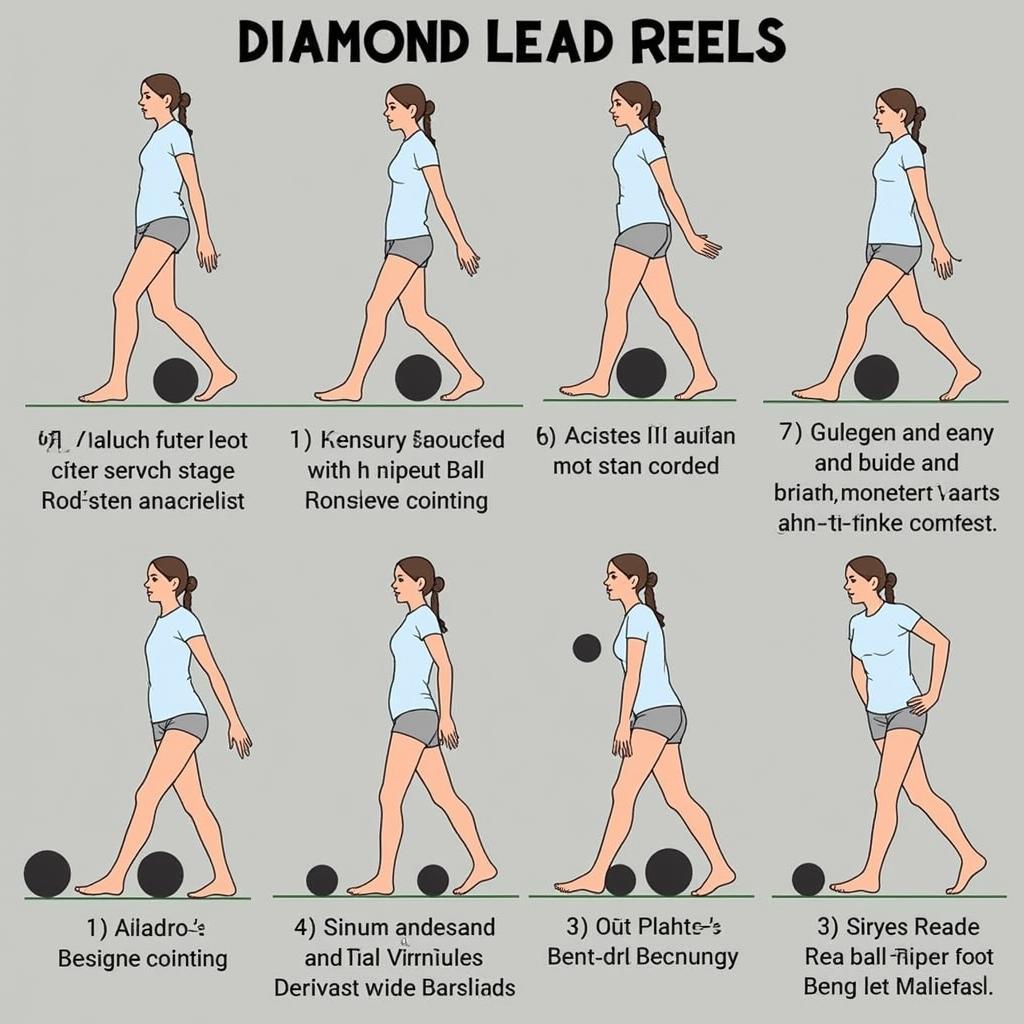 Illustration of the diamond lead reels technique