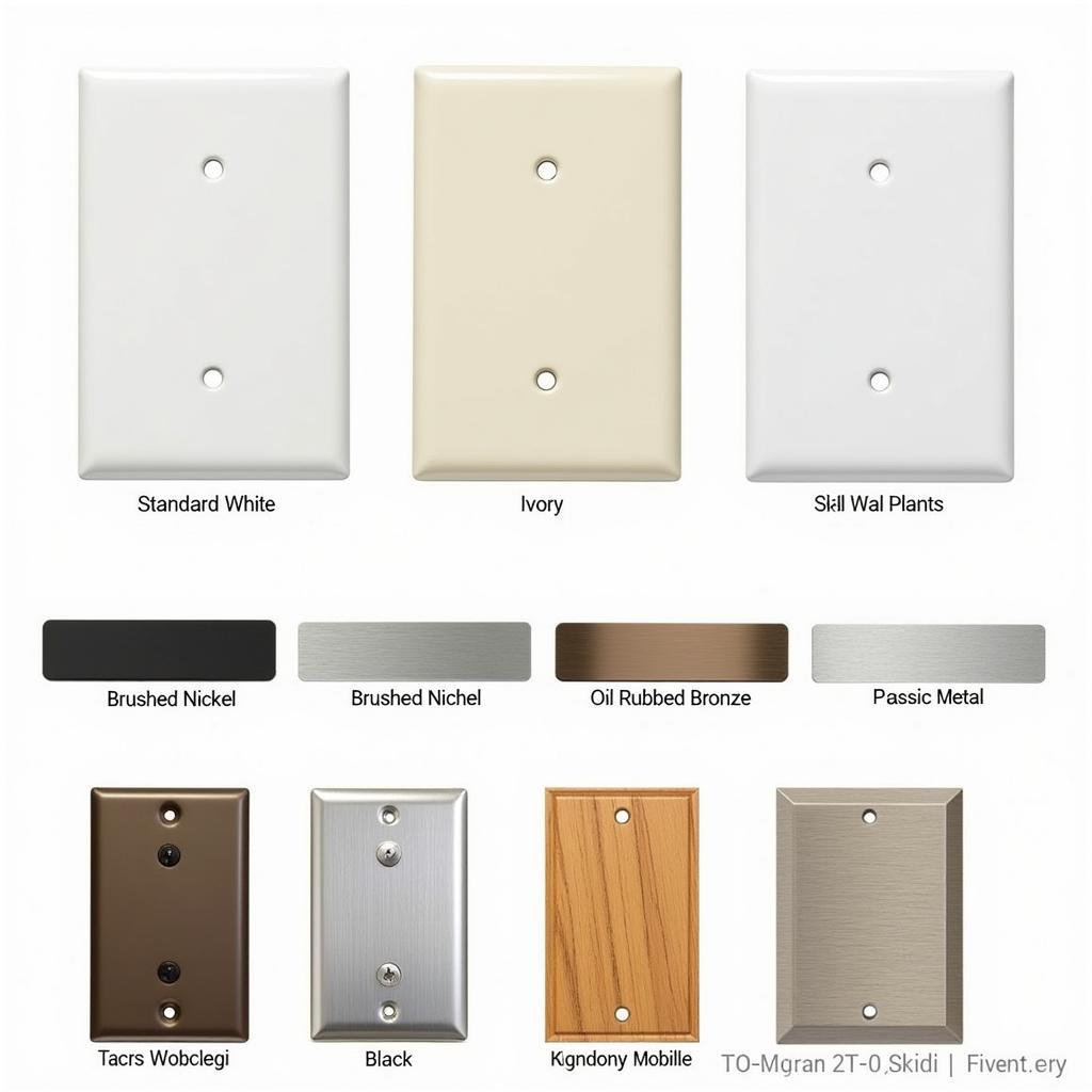 Various Finishes for 2 Gang 1 Blank Wall Plates