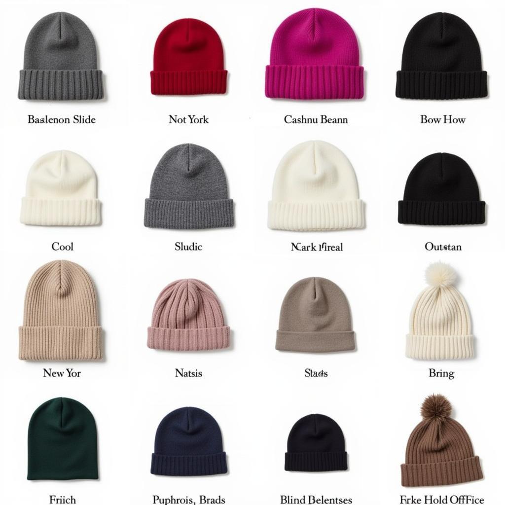 Different Beanie Hat Materials and Colors