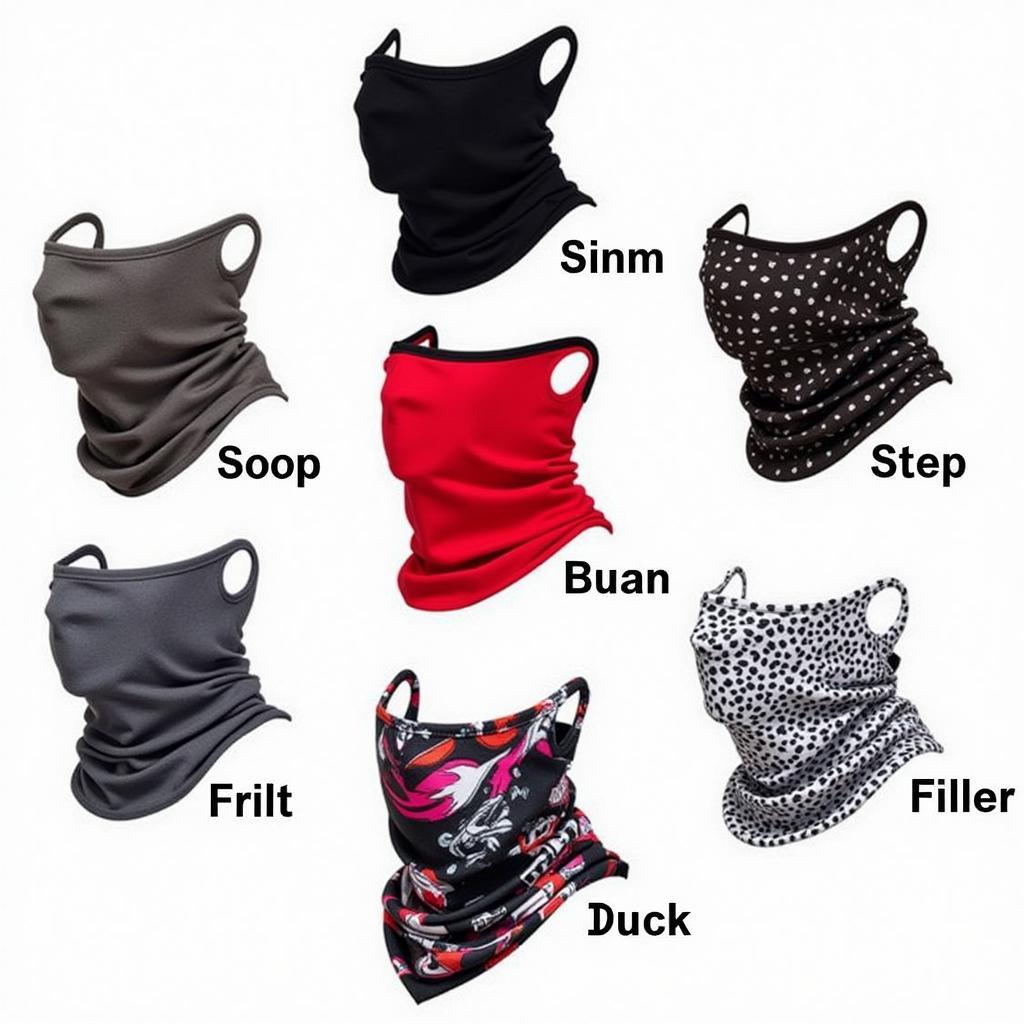 Variety of Colored Biker Face Coverings