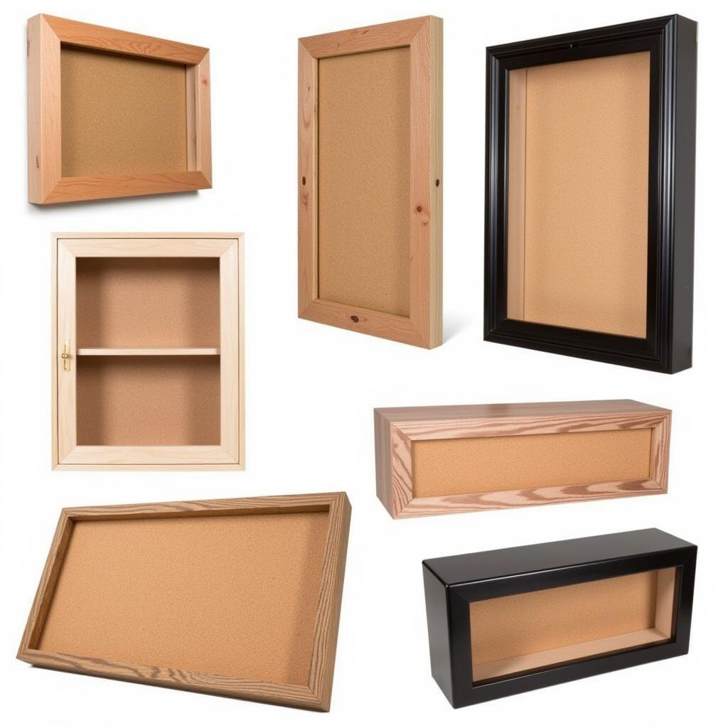 Various Styles of Cork Board Display Cases