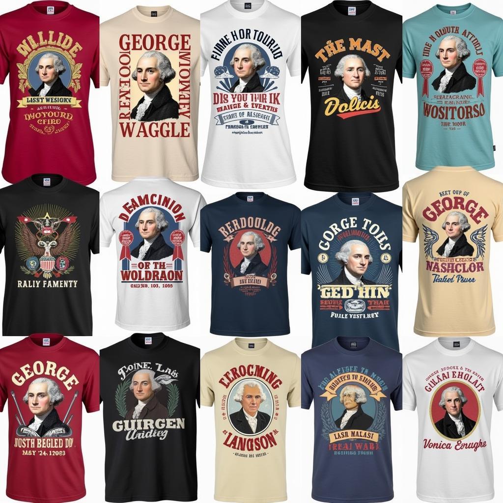 Different George Washington Tee Styles