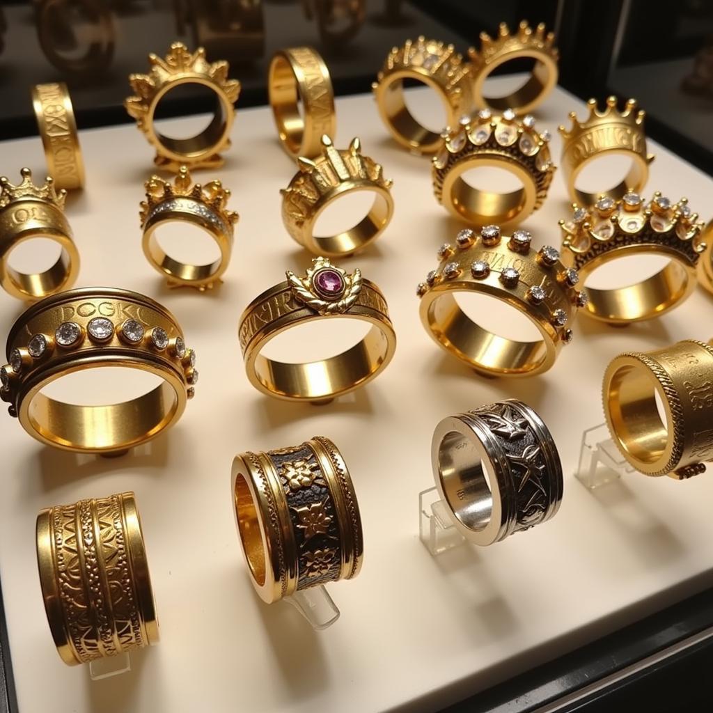 Variety of King Crown Ring Designs