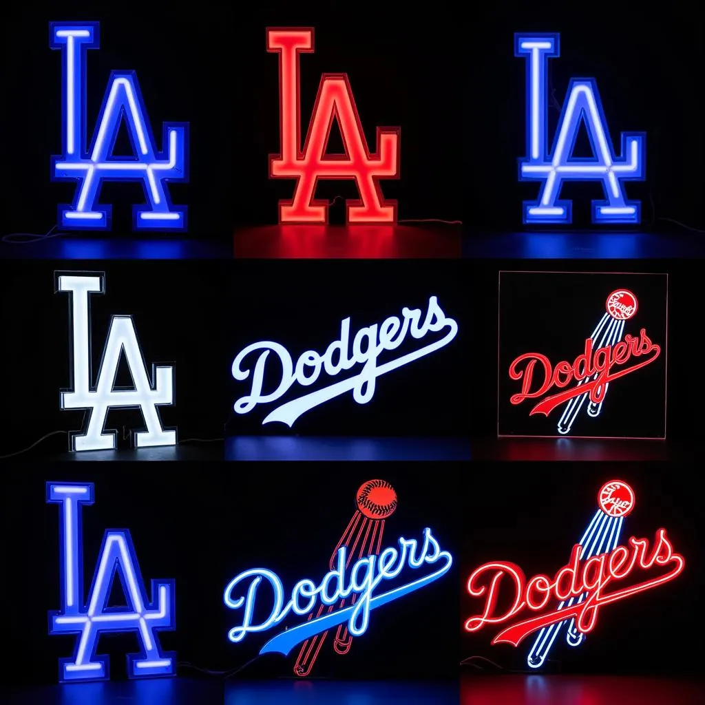 Different LA Dodgers Neon Sign Designs