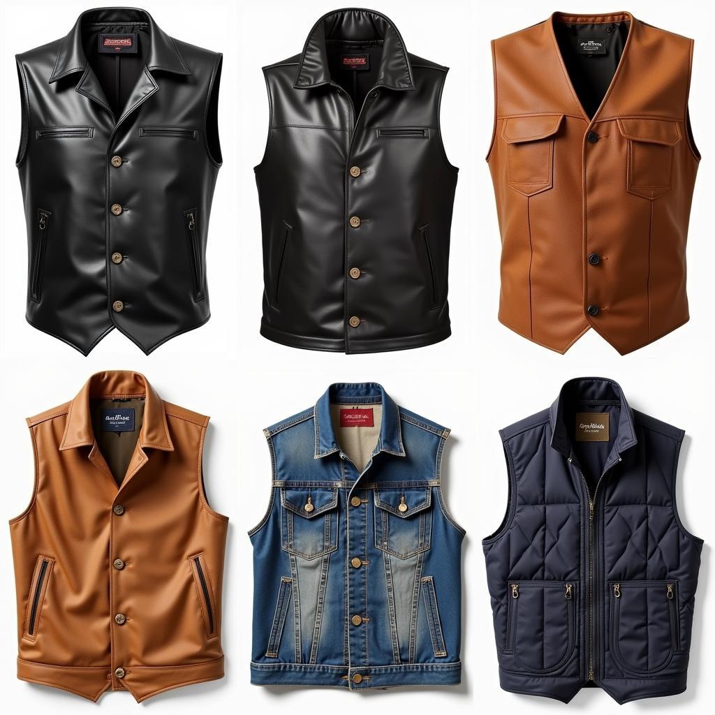 Various styles of vests inspired by Matt Dillon's iconic look