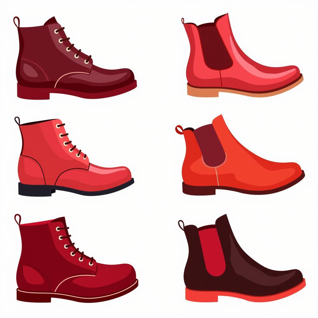 Different Shades of Cardinal Red Boots