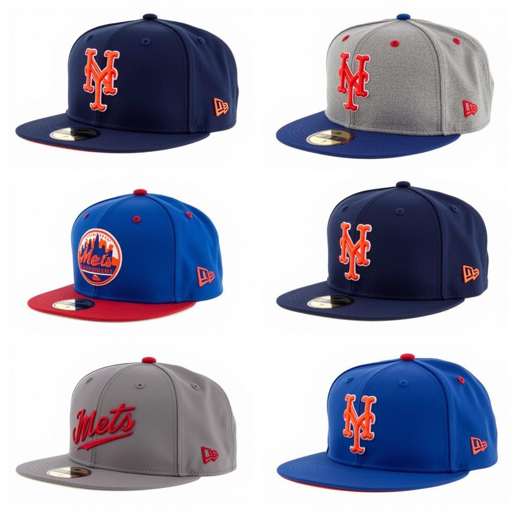 Different Styles of Mets Subway Series Hats