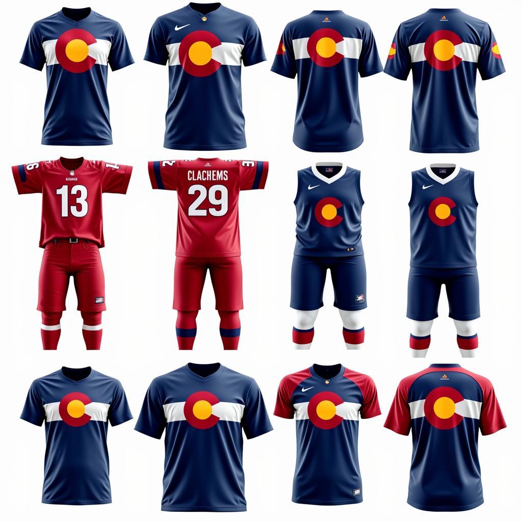 Different Styles of Colorado State Flag Jerseys