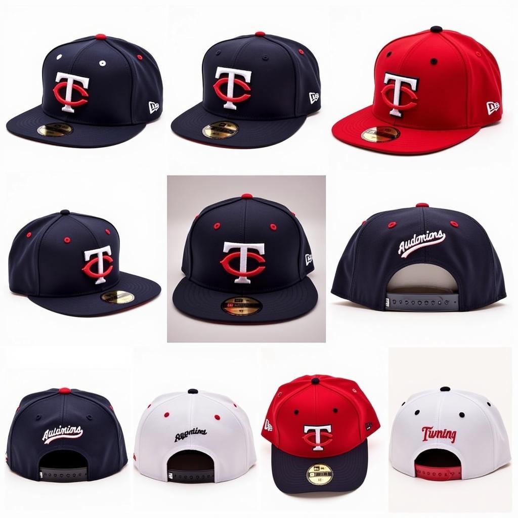 Different styles of Los Twins hats