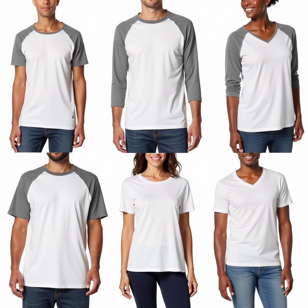 Different styles of Turner t-shirts