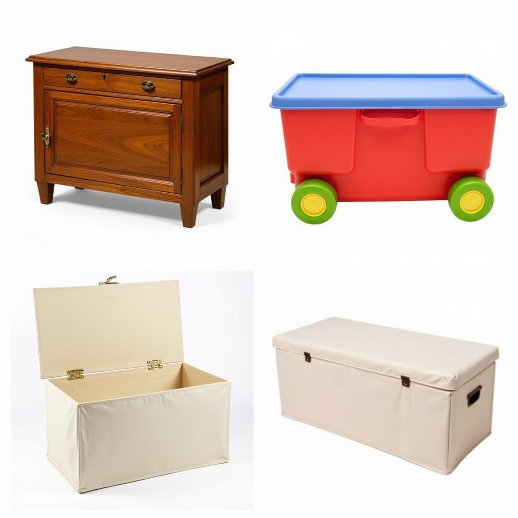 Various toy chest materials and designs