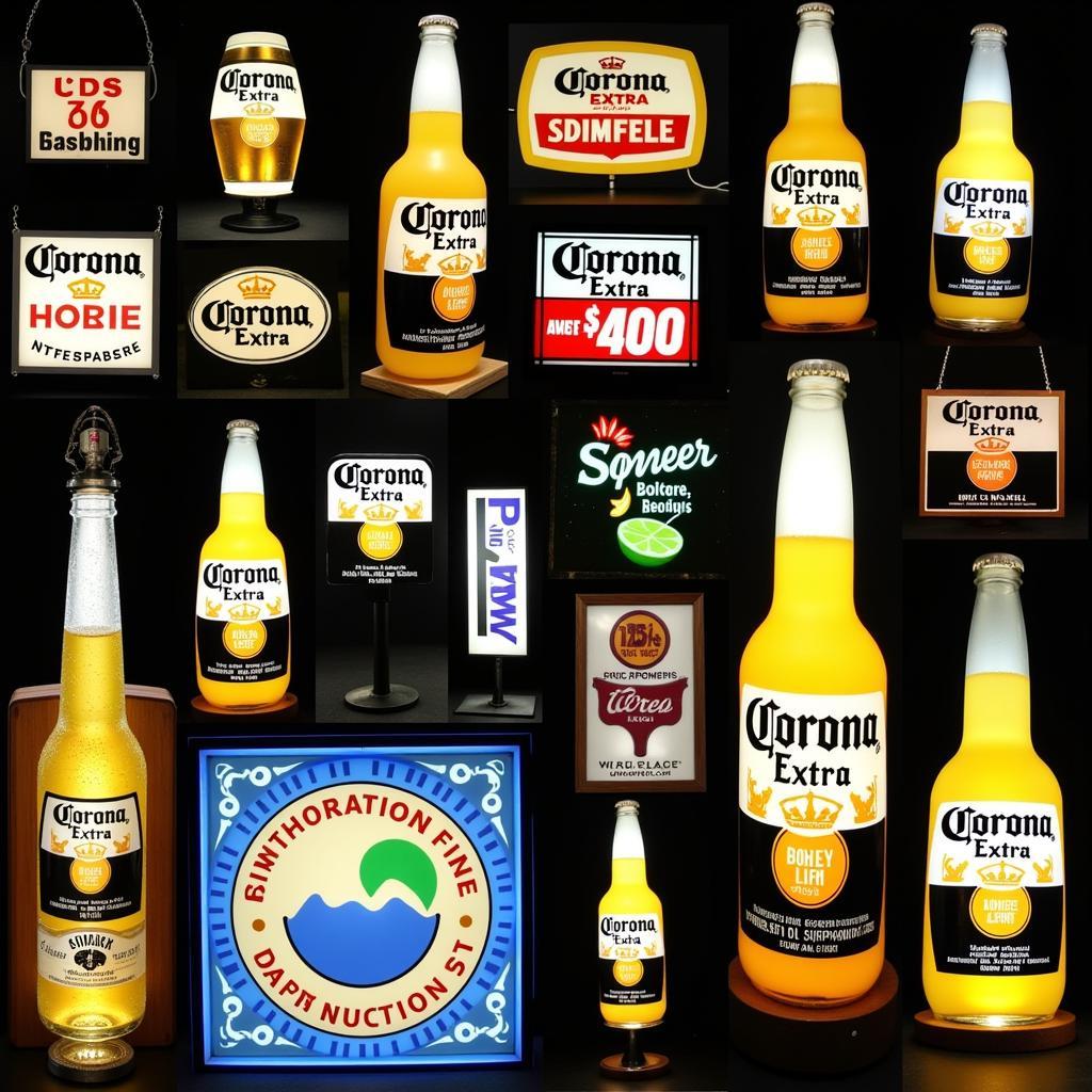 Variety of Corona Light Up Signs