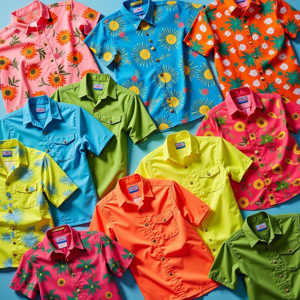 Various Designs of Neon Hawaiian Shirts