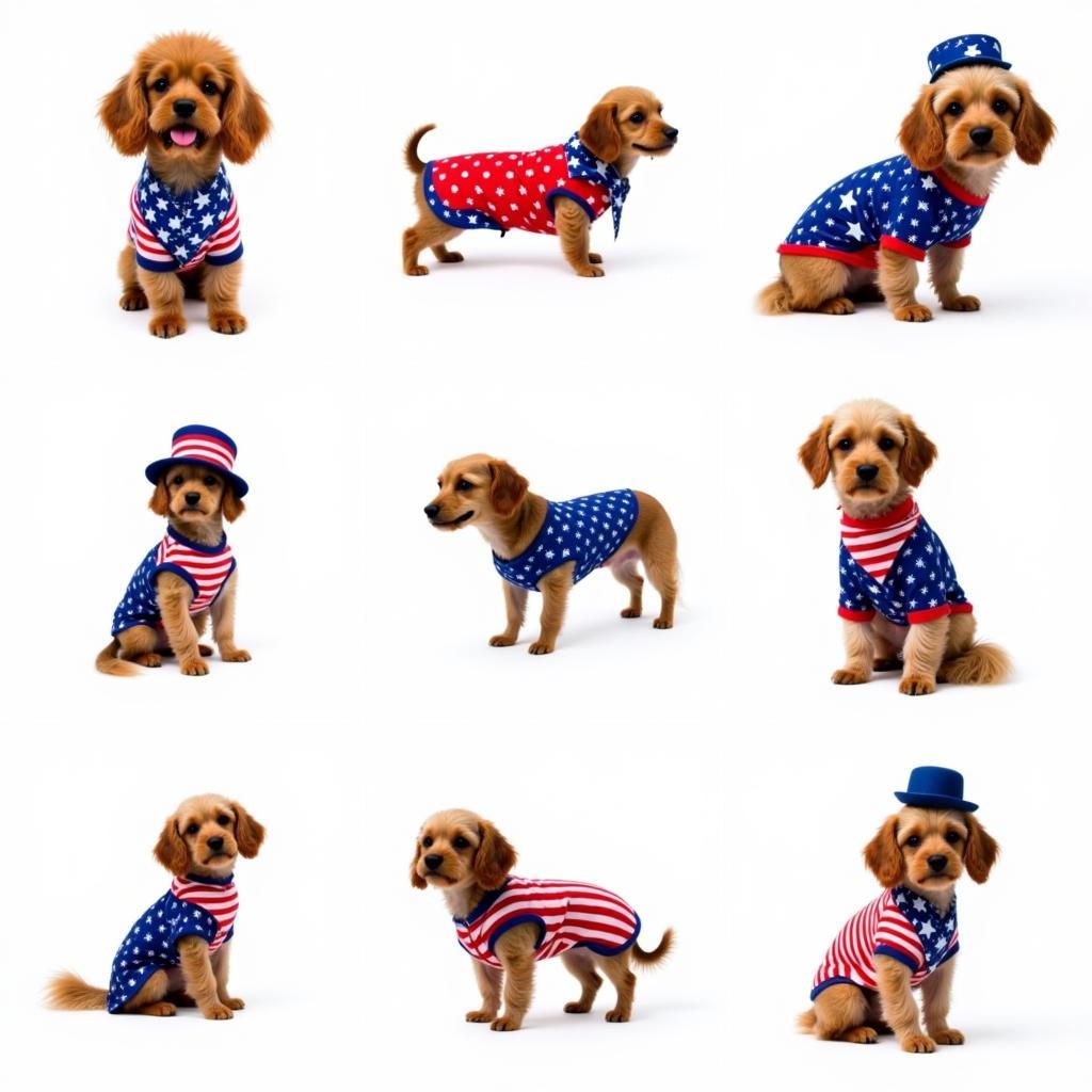 Variety of patriotic dog outfits