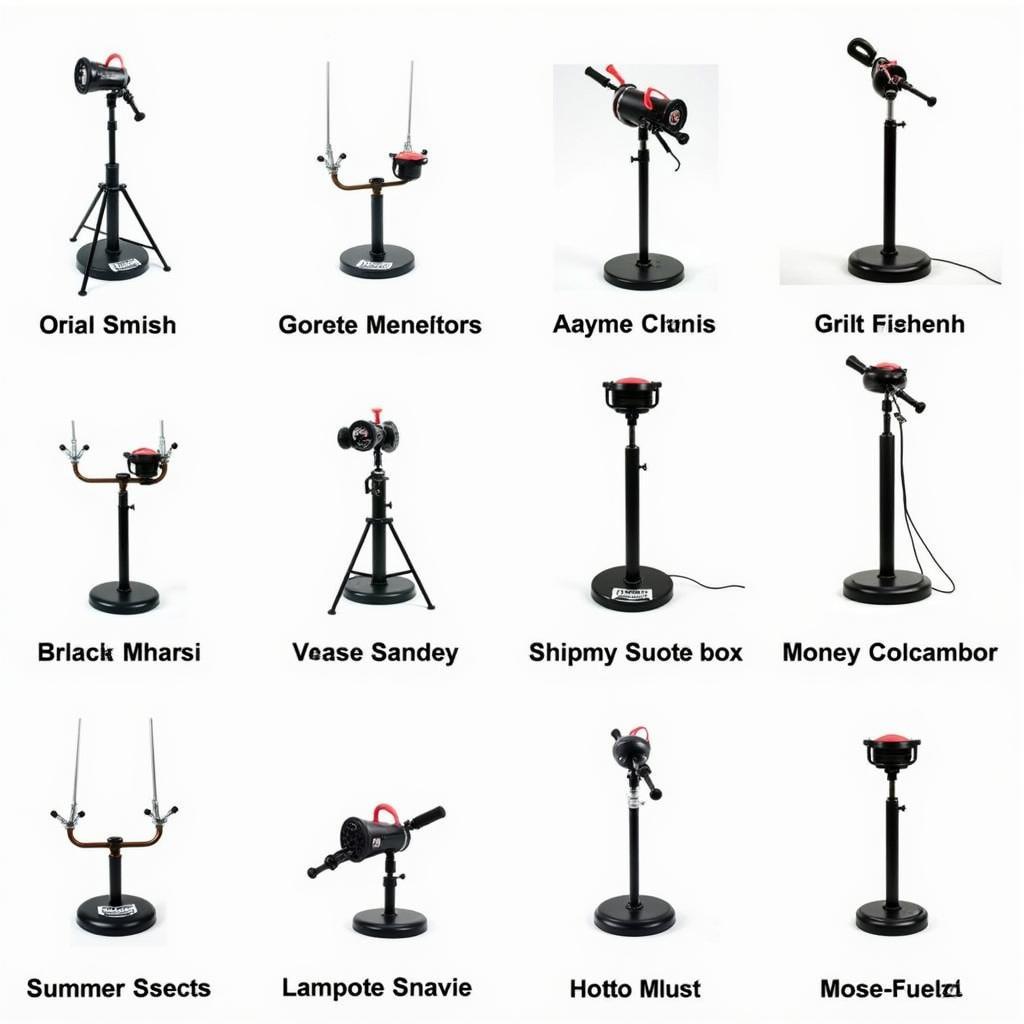 Different types of baseball pitching machines displayed in a sporting goods store