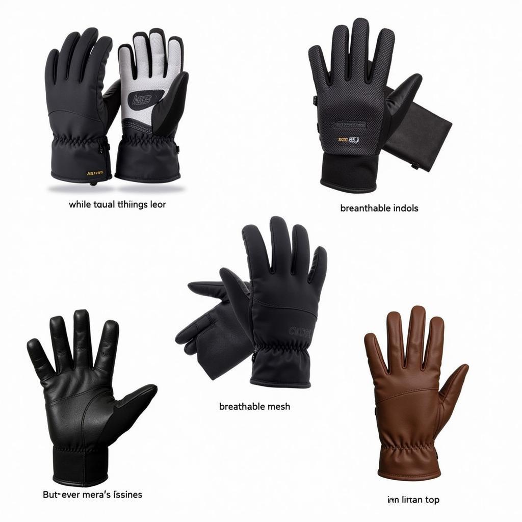 Array of bracelet gloves for varied weather