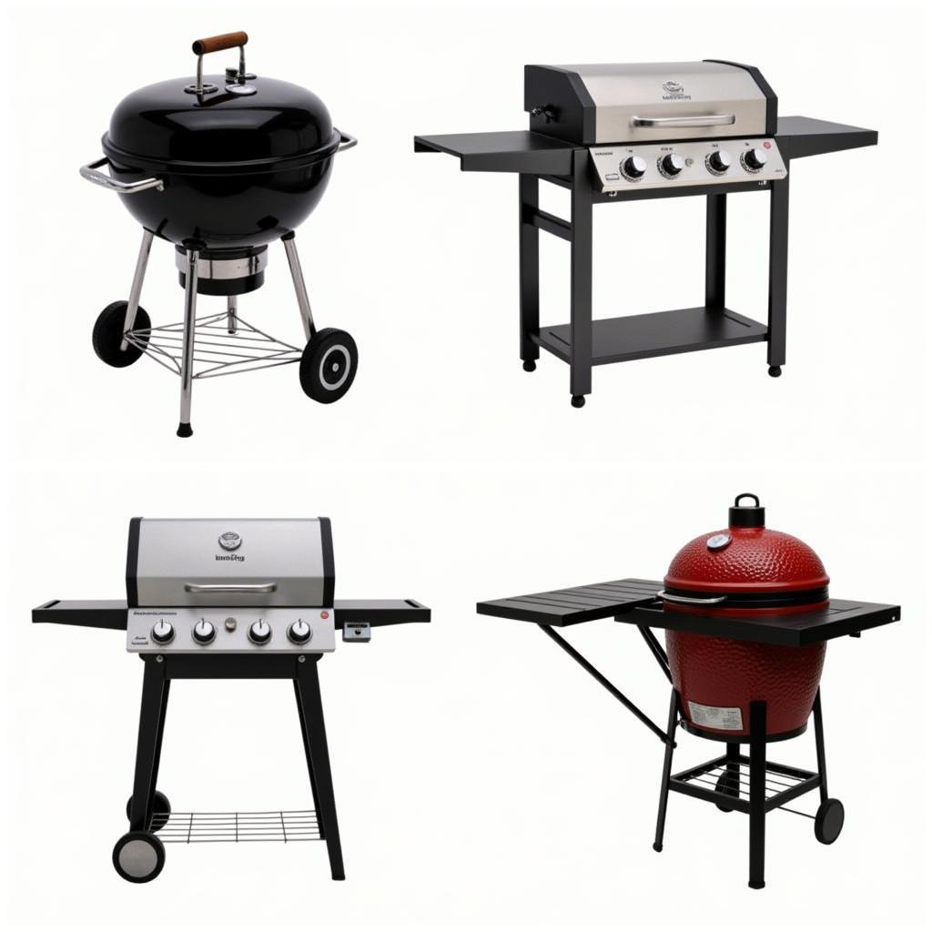 Charcoal, Gas, and Kamado Grills Side-by-Side