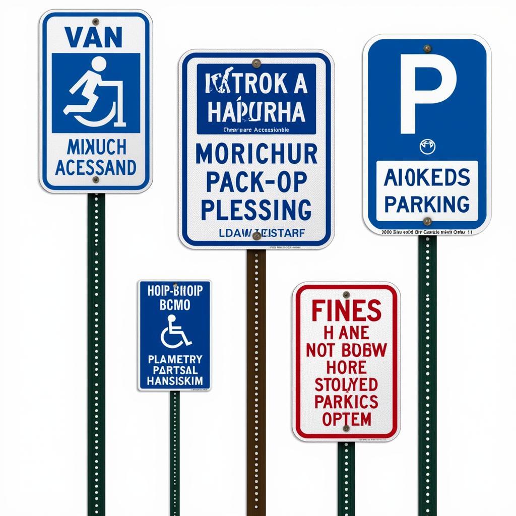 Different Types of Handicap Parking Signs