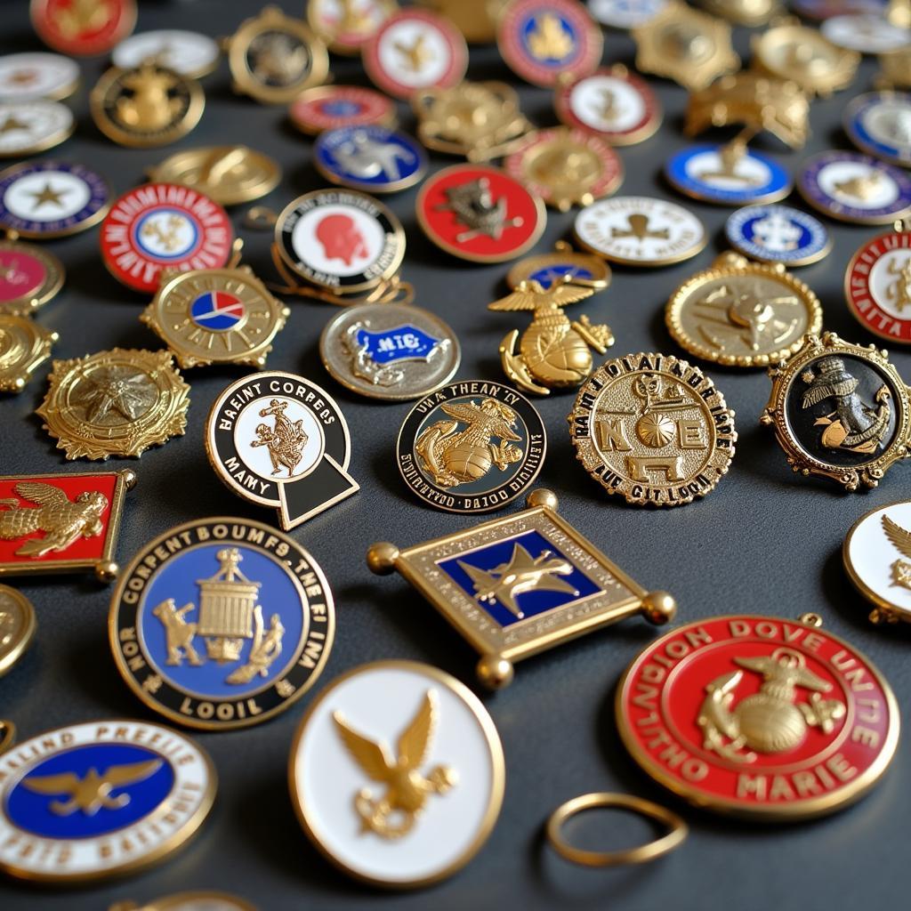 Various Marine Lapel Pin Designs