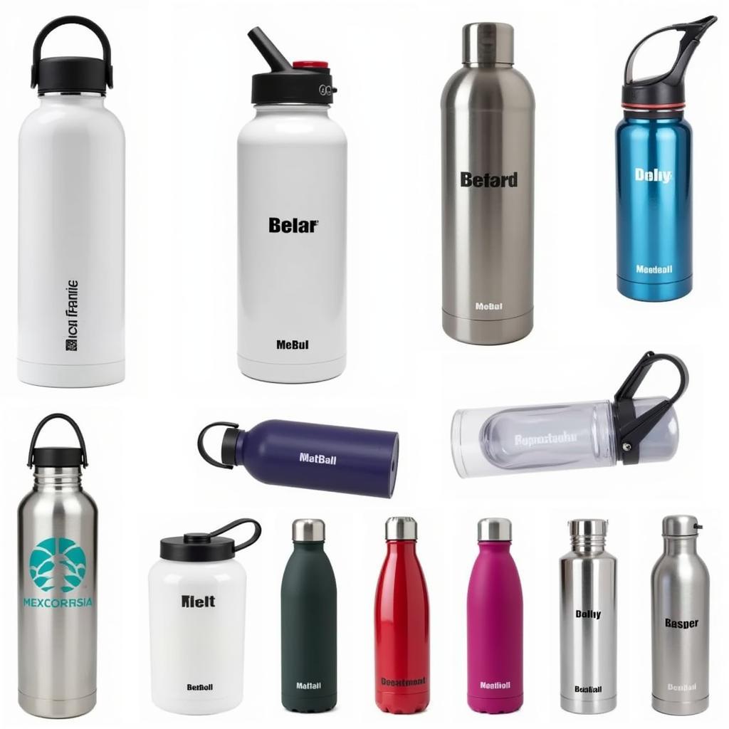 Different types of name tag water bottles